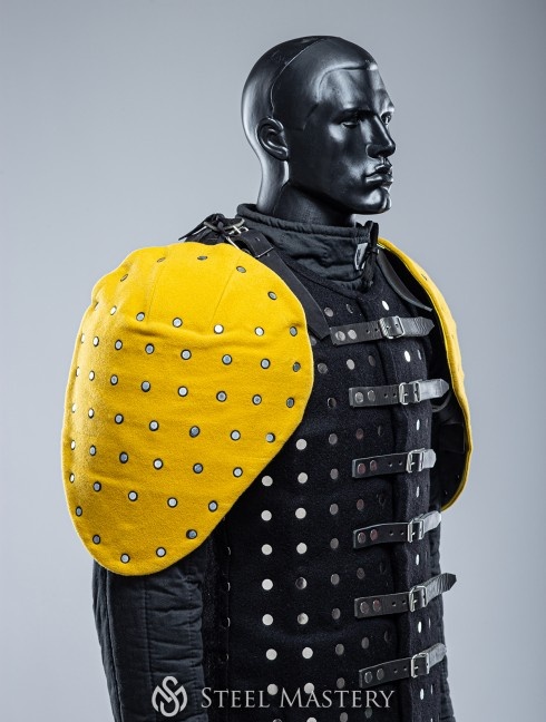 MUSTARD YELLOW COVERED SEGMENTED SPAULDERS XXL SIZE IN STOCK Versandfertig