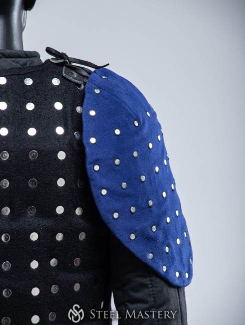 BLUE COVERED SEGMENTED SPAULDERS XL SIZE IN STOCK Versandfertig