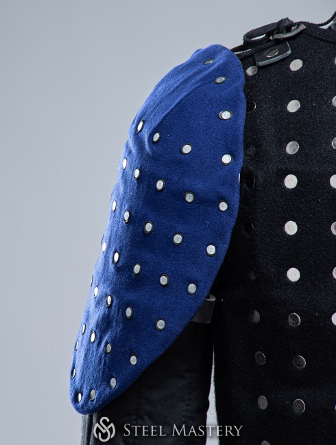 BLUE COVERED SEGMENTED SPAULDERS XL SIZE IN STOCK Versandfertig