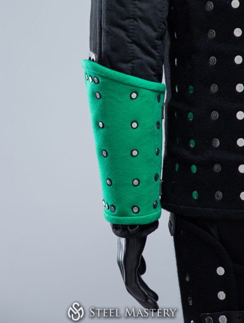 LIGTH GREEN WOOLEN MEDIEVAL BRACERS S SIZE IN STOCK Ready to ship