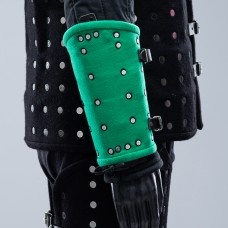 LIGTH GREEN WOOLEN MEDIEVAL BRACERS S SIZE IN STOCK image-1