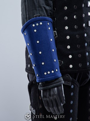 BLUE WOOLEN MEDIEVAL BRACERS S SIZE IN STOCK Ready to ship