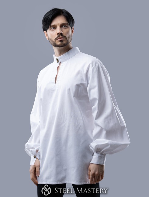 Linen shirt with bishop sleeves Camisas, túnicas y cotas