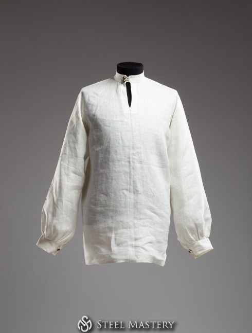 Linen shirt with bishop sleeves Camisas, túnicas y cotas