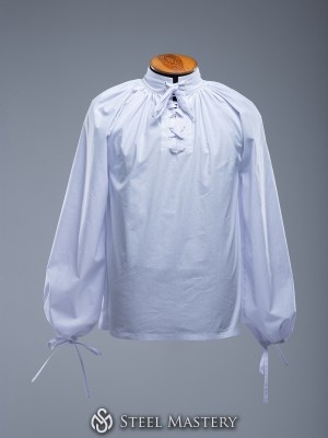 Cotton shirt with lacing M size 