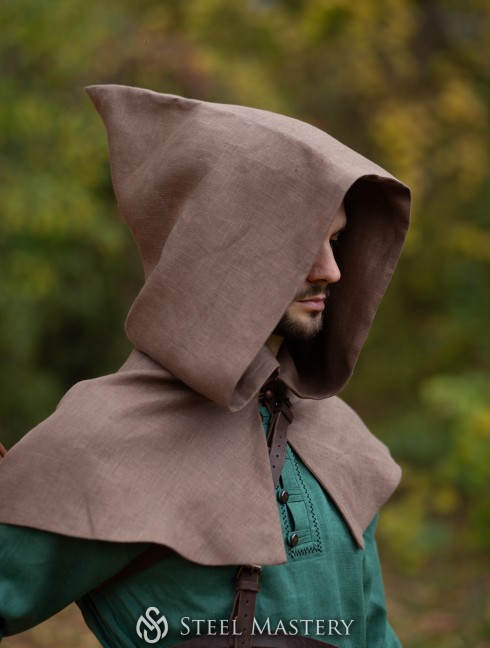 Forest Guardian's linen hood Headwear