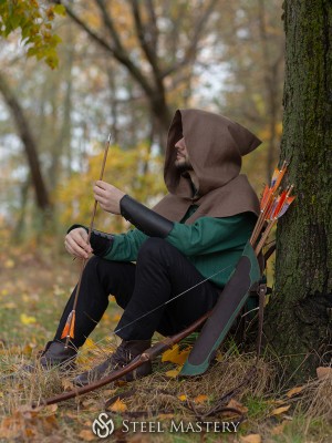 Forest Guardian's linen hood Headwear