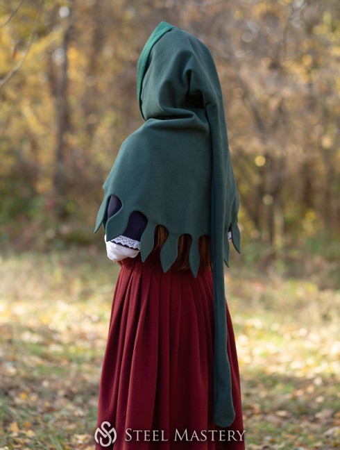 Medieval hood "Autumn warmth" Copricapo