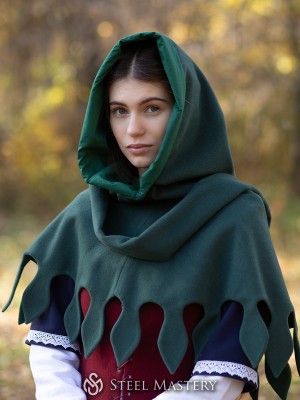 Medieval hood "Autumn warmth"