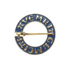 Medieval ring brooch with blue enamel 1 pc image-1