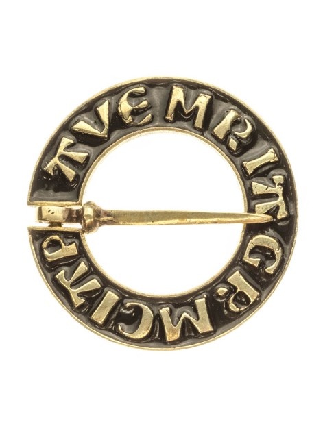 Medieval ring brooch with black enamel 1 pc Alte Kategorien