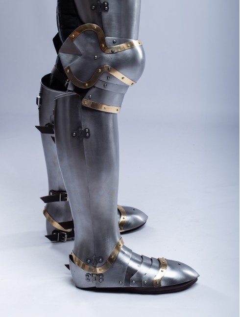 Plate legs armor in style of Chuburg 14th-15th c.  Plate armor