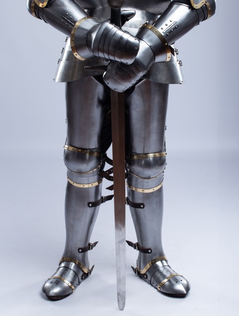 Plate legs armor in style of Chuburg 14th-15th c.  Plate armor