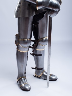 Plate legs armor in style of Chuburg 14th-15th c.  Plate armor