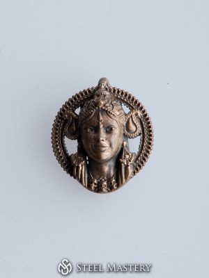The Goddess Durga brass pendant