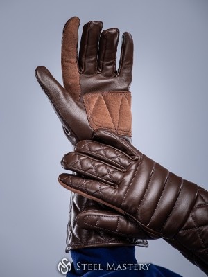"MIDNIGHT" leather gloves  Plattenrüstungen