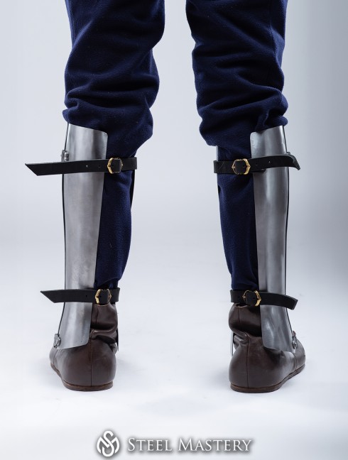 Hardened steel THREE QUARTERS GREAVES  Versandfertig