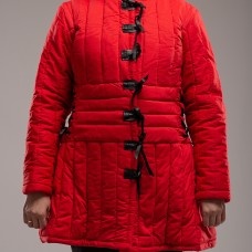 Female red cotton gambeson XL size  image-1
