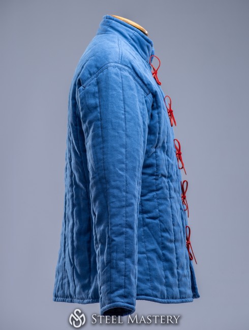 XL size royal blue gambeson  Fertige Polsterrüstungen
