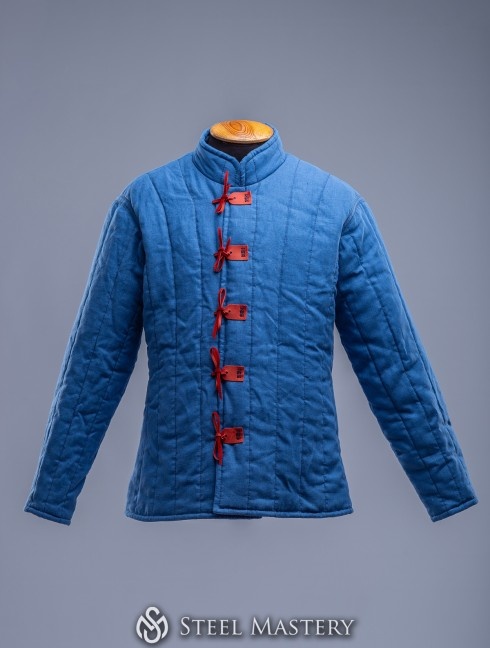 XL size royal blue gambeson  Fertige Polsterrüstungen
