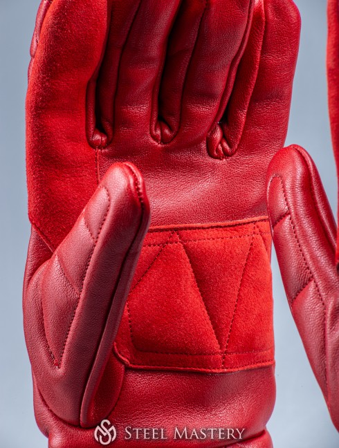 "Midnight" red leather gloves Old categories