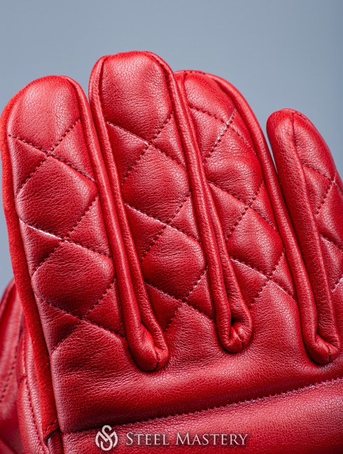 "Midnight" red leather gloves Old categories