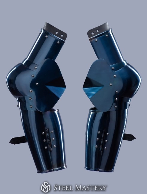 Knightly plate arms of the 14th century with Elbow Caps IN STOCK  Versandfertig