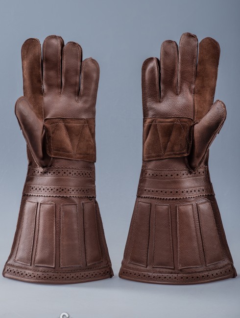 "Vanguard" Leather gloves  Armure de plaques