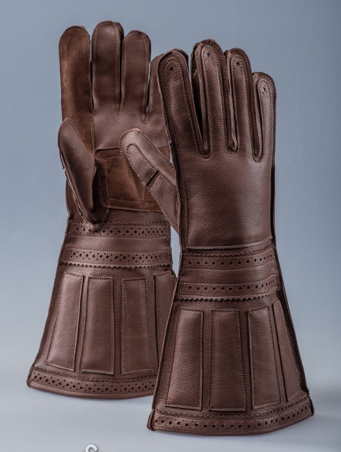 "Vanguard" Leather gloves  Armure de plaques