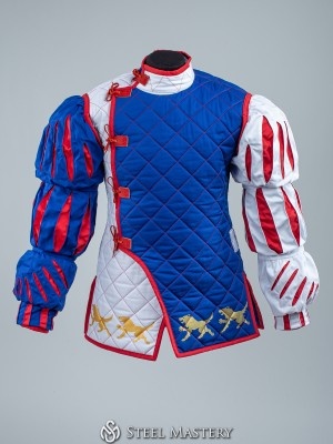 Gambeson/Armatura Imbottita In Lino Naturale Per SCA, HEMA E LARP - Outfits Arena (unisex) - Foto 5