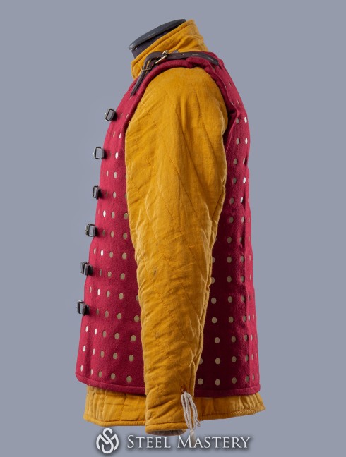 Chalkins brigandine in stock, wine red wool  Old categories