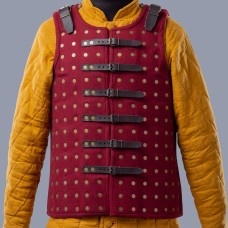 Chalkins brigandine in stock, wine red wool  image-1