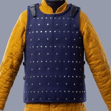 DARK BLUE BRIGANDINE WITH FASTENINGS ON THE SIDES, 2XL IN STOCK image-1