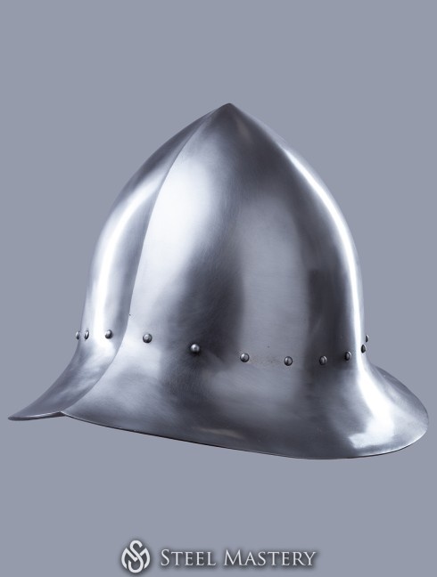 Early cabasset (chapel), cold-rolled steel 2 mm in stock