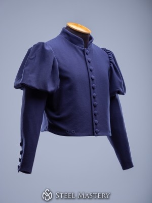 DARK BLUE BURGUNDIAN DOUBLET OF THE 15TH CENTURY, in stock