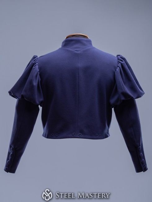Dark Blue Burgundian doublet of the 15th century - in stock 