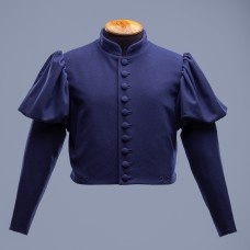 Dark Blue Burgundian doublet of the 15th century - in stock  image-1