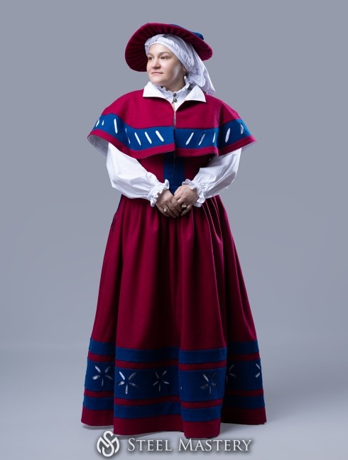 Pink Women's Landsknecht costume,  Kampfrau dress - in stock