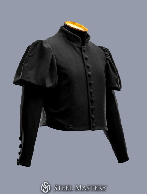 Black Burgundian doublet of the 15th century - in stock