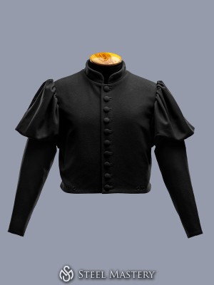 Black Burgundian doublet of the 15th century - in stock