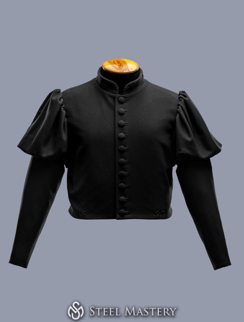 Black Burgundian doublet of the 15th century - in stock