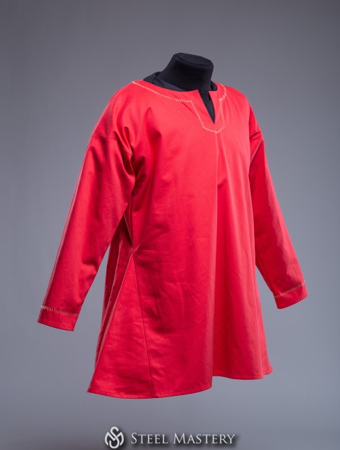 Red medieval European shirt - in stock