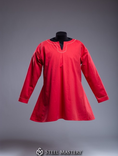 Red medieval European shirt - in stock
