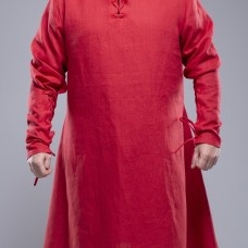 Red European shirt 8th-13th centuries - in stock image-1
