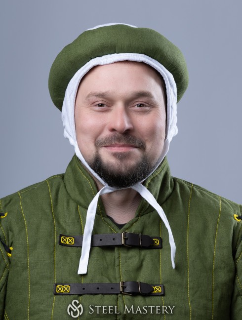 Mittelalterliche Unterkappe mit gepolstertem Wulst (Orle-Stil) Kopfbedeckungen