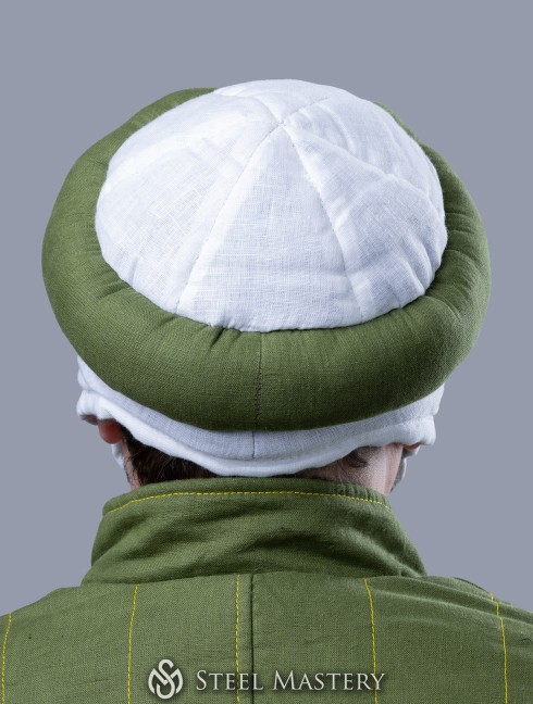 Mittelalterliche Unterkappe mit gepolstertem Wulst (Orle-Stil) Kopfbedeckungen