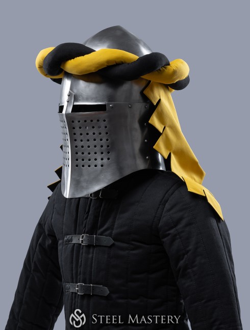 Medieval Twisted Torse with Tailed Mantle Headwear