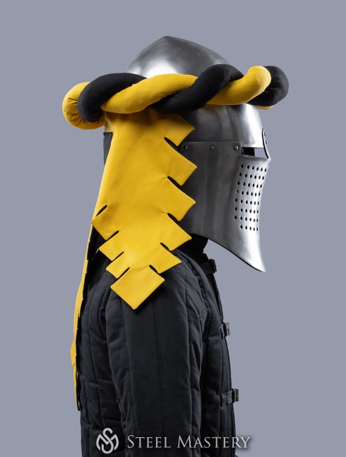 Torse médiéval torsadé avec manteau à queue Couvre-chefs