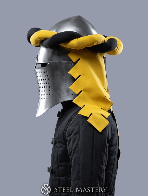 Torse médiéval torsadé avec manteau à queue Couvre-chefs