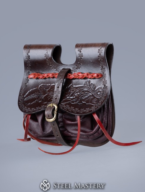 Floral Leather Kidney Pouch Bags